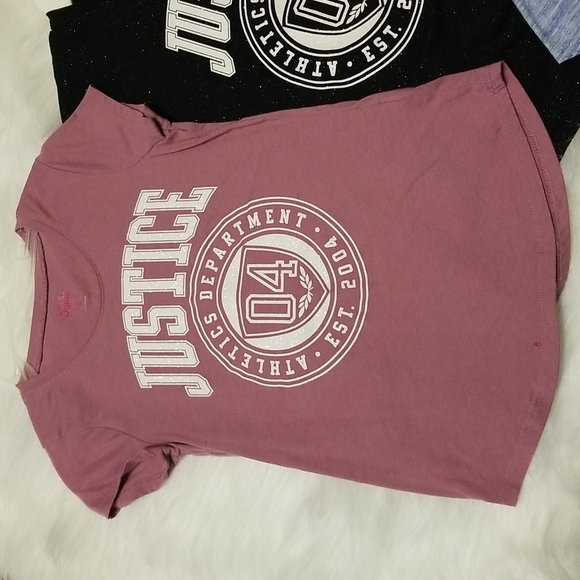 SOLD- Bundle of Girls Justice Tshirts size small 7/8 - Picture 2 of 7